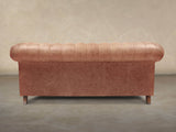 Ollie 2 Seat Chesterfield Sofa In Tawny Rustic Leather
