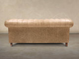 Ollie 2 Seat Chesterfield Sofa In Wheatmeal Rustic Leather