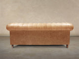 Ollie 3 Seat Chesterfield Sofa In Butterscotch Rustic Leather