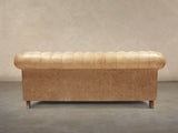 Ollie 3 Seat Chesterfield Sofa In Honey Rustic Leather