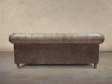 Ollie 3 Seat Chesterfield Sofa In Roast Rustic Leather