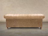 Ollie 3 Seat Chesterfield Sofa In Wheatmeal Rustic Leather