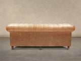 Ollie 4 Seat Chesterfield Sofa In Butterscotch Rustic Leather