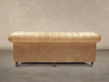 Ollie 4 Seat Chesterfield Sofa In Honey Rustic Leather