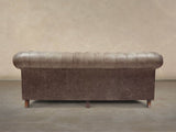 Ollie 4 Seat Chesterfield Sofa In Roast Rustic Leather