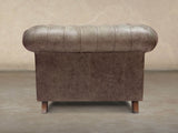 Ollie Chesterfield Chair In Roast Rustic Leather