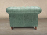 Ollie Chesterfield Chair In Shamrock Rustic Leather