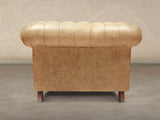 Ollie Chesterfield Snuggler In Honey Rustic Leather