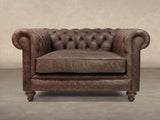 Ollie Chesterfield Snuggler In Roast Rustic Leather