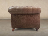 Ollie Chesterfield Snuggler In Roast Rustic Leather
