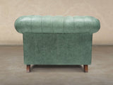 Ollie Chesterfield Snuggler In Shamrock Rustic Leather