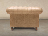 Ollie Chesterfield Snuggler In Wheatmeal Rustic Leather