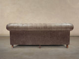 Ollie Extra Large Chesterfield Sofa In Roast Rustic Leather