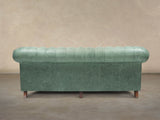 Ollie Extra Large Chesterfield Sofa In Shamrock Rustic Leather