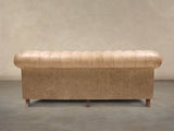 Ollie Extra Large Chesterfield Sofa In Wheatmeal Rustic Leather