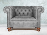 Peggy Chesterfield Snuggler In Grey Vintage Leather