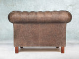 Peggy Chesterfield Snuggler In Hickory Vintage Leather
