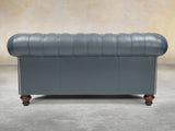 Polly 2 Seat Chesterfield Sofa In Cambridge Lux Leather