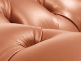 Polly 4 Seat Chesterfield Sofa In Auburn Lux Leather