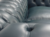 Polly 4 Seat Chesterfield Sofa In Cambridge Lux Leather