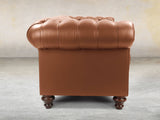 Polly 4 Seat Chesterfield Sofa In Espresso Lux Leather