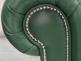 Polly 4 Seat Chesterfield Sofa In Forest Lux Leather