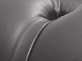 Polly 4 Seat Chesterfield Sofa In Iron Lux Leather