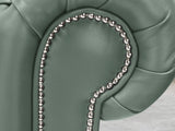 Polly 4 Seat Chesterfield Sofa In Lagoon Lux Leather