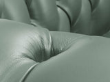 Polly 4 Seat Chesterfield Sofa In Lagoon Lux Leather