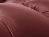Polly 4 Seat Chesterfield Sofa In Ruby Lux Leather