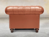 Polly Chesterfield Chair In Auburn Lux Leather
