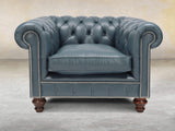 Polly Chesterfield Chair In Cambridge Lux Leather