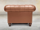 Polly Chesterfield Chair In Espresso Lux Leather