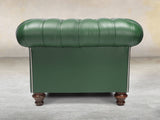 Polly Chesterfield Chair In Forest Lux Leather