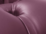 Polly Chesterfield Chair In Plum Lux Leather