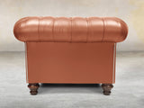 Polly Chesterfield Snuggler In Auburn Lux Leather