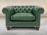 Polly Chesterfield Snuggler In Forest Lux Leather