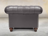 Polly Chesterfield Snuggler In Iron Lux Leather