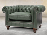 Polly Chesterfield Snuggler In Kale Lux Leather