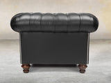 Polly Chesterfield Snuggler In Pitch Lux Leather