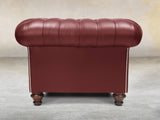 Polly Chesterfield Snuggler In Ruby Lux Leather