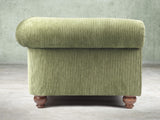 Tillie 2 Seat Chesterfield Sofa In Moss Funky Cord