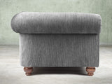 Tillie 2 Seat Chesterfield Sofa In Slate Funky Cord