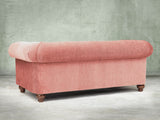Tillie 3 Seat Chesterfield Sofa In Coral Funky Cord