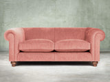 Tillie 3 Seat Chesterfield Sofa In Coral Funky Cord