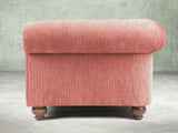 Tillie 3 Seat Chesterfield Sofa In Coral Funky Cord