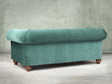 Tillie 3 Seat Chesterfield Sofa In Emerald Funky Cord
