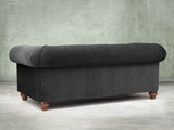 Tillie 3 Seat Chesterfield Sofa In Jet Funky Cord