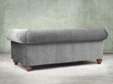 Tillie 3 Seat Chesterfield Sofa In Slate Funky Cord