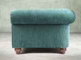 Tillie 4 Seat Chesterfield Sofa In Emerald Funky Cord